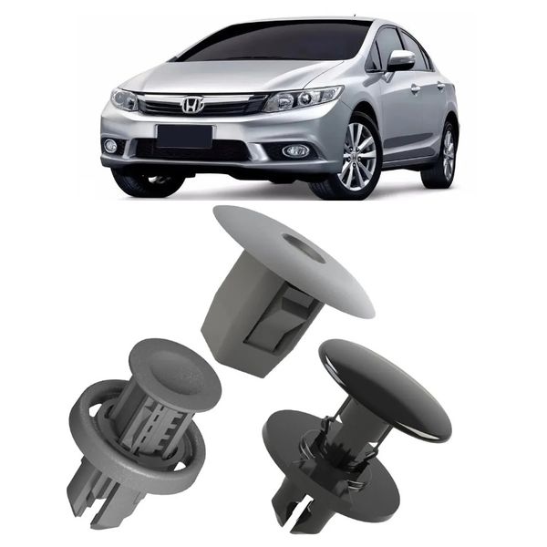 Kit de Fixação do Para Barro Honda Civic 2013 á 2017 Dianteiro C/ 14 Peças