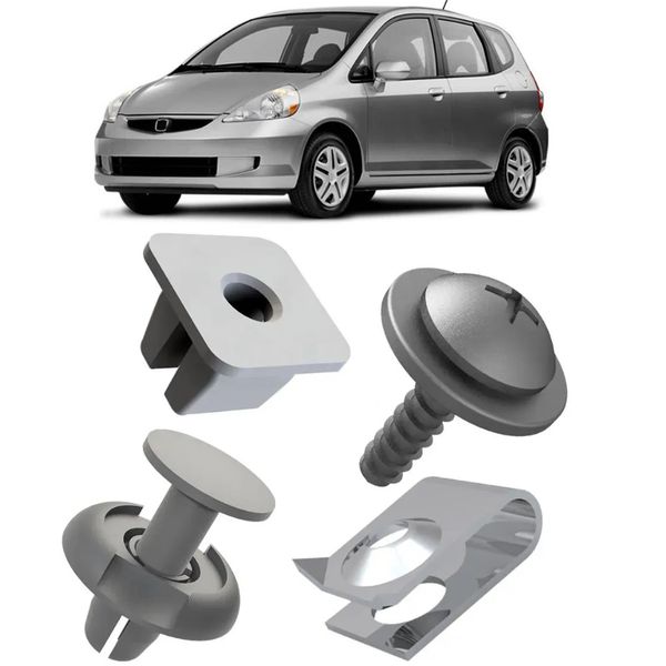 Kit de Fixação do Para Barro Honda FIt 2004 á 2008 Dianteiro C/ 17 Peças 