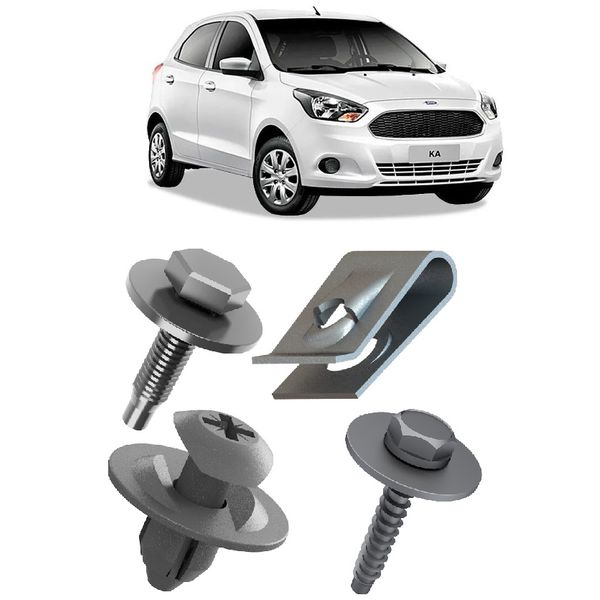 Kit de Fixação do Para Barro Ford Ka 2015 á 2020 Dianteiros C/ 14 Peças