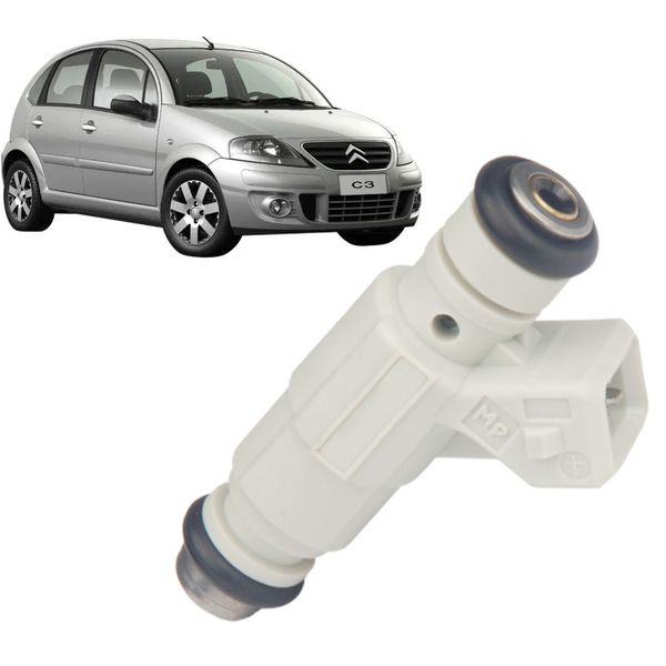 Bico Injetor C-3 , Peugeot 206 e 207 2005 a 2008 1.6 16V Flex Branco Peça 