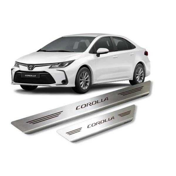 Soleira Corolla 2020 Em Diante Aço Inox Escovado 