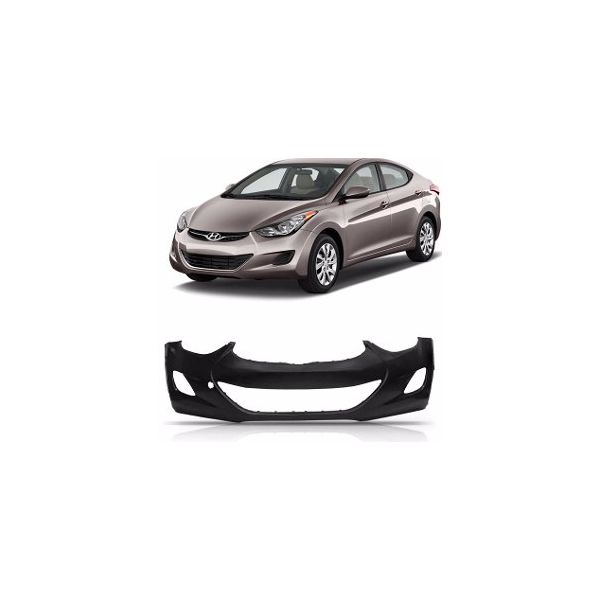 Parachoque Dianteiro Elantra 2011 á 2013 Preto Liso 