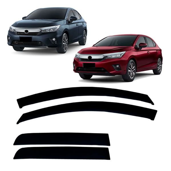 Calha de Chuva Honda City 2022 Em Diante Hatch e Sedan Inteiriça Jogo 