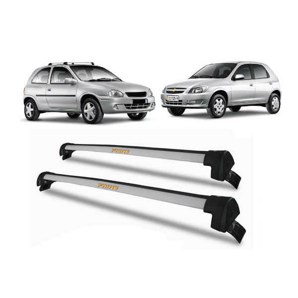 Rack Prime Modelo Wave Corsa até 2002 Celta e Prisma Até 2012 Prata Para Friso 
