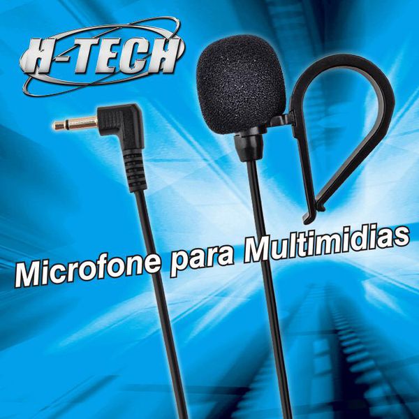 Microfone Externo Universal Para Multimídia e Rádio Com Entrada P1