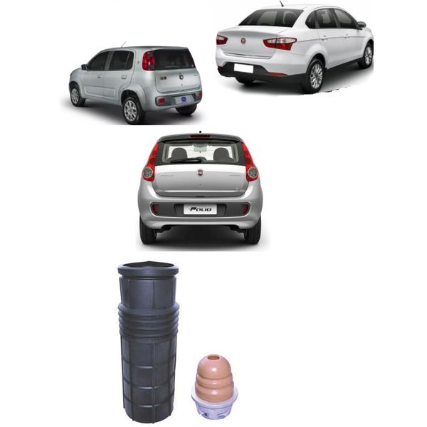 Kit Amortecedor de Suspensão Uno 2010 Em Diante Palio 2012 Em Diante Siena 2012 Em Diante Traseiro 