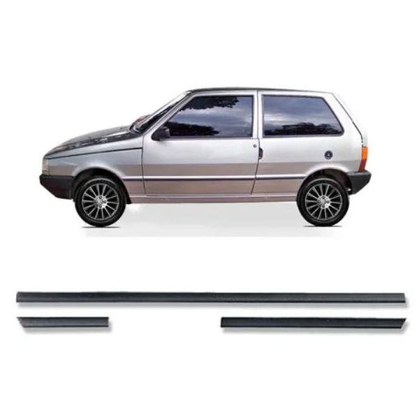 Jogo de Friso Fiat Uno 11 a 18 Tipo Borrachão - Connect Parts