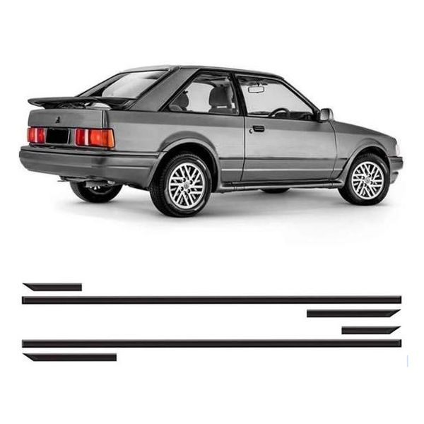 Friso Lateral Escort L , GL , XR3 Até 1992 Preto Jogo 
