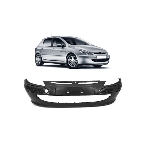 Parachoque Dianteiro Peugeot 307 Até 2007 Preto Liso 