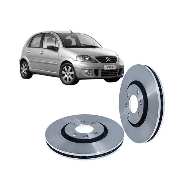 Disco De Freio C-3 Picasso, C-4 Lounge, Pallas, Air Cross e Xsara Ventilado Dianteiro Par