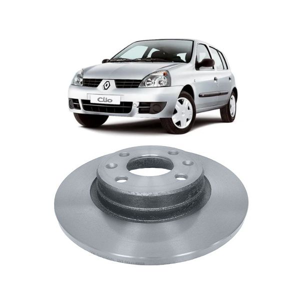 Disco De Freio Dianteiro Clio 2008 Em Diante 1.0 Logan e Sandero 2007 á 2013 Sólido Par