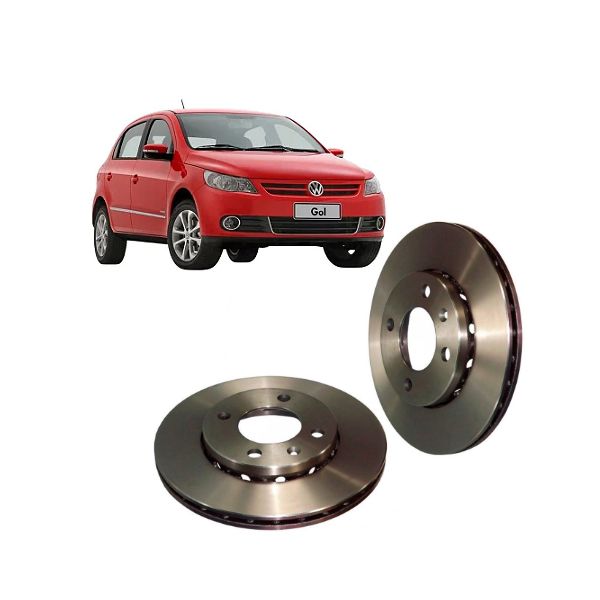 Disco De Freio Dianteiro Gol e Voyage G5 e G6 1.0 e 1.6 8V Ventilado Par 