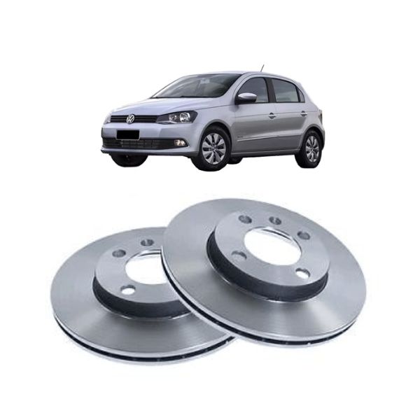 Disco De Freio Dianteiro Gol, Voyage e Saveiro G6 e G7 UP 2014 Em Diante Ventilado Par