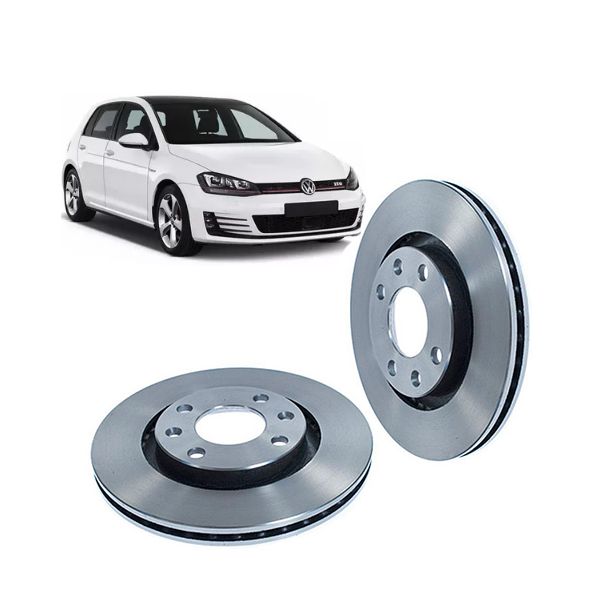 Disco De Freio Dianteiro Golf 2014 Em Diante Jetta 2011 Em Diante Passat 2006 Em Diante Tiguan Ventilado Par 