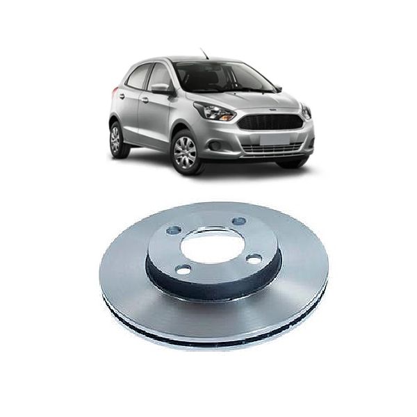 Disco De Freio Dianteiro Ford Ka 2015 Em Diante New Fiesta 2014 Em Diante Nacional Ventilado Par