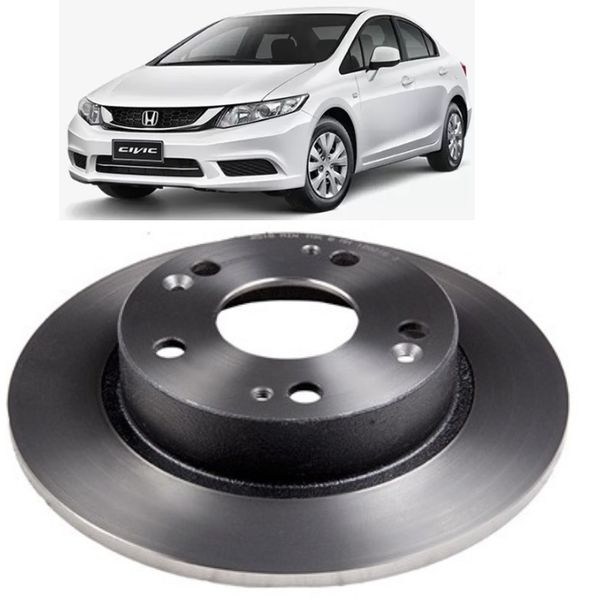 Disco De Freio Dianteiro Civic 2007 á 2016 1.8 e 2.0 16V Sólido Par
