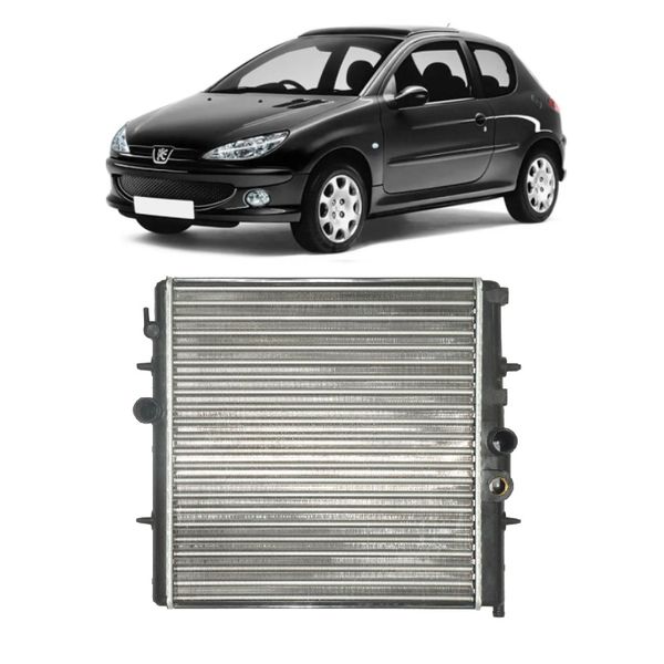 Radiador Peugeot 206 e 307 1.0, 1.4 e 1.6 8 e 16V Xsara 2001 e 2002 Com e Sem Ar 