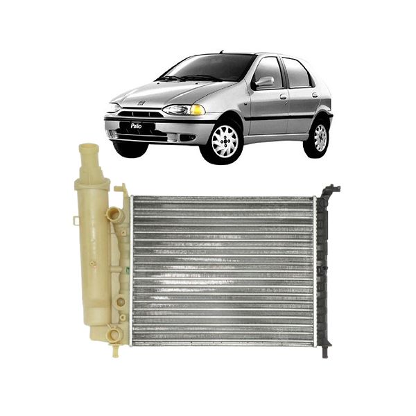 Radiador Palio, Weekend, Siena e Strada Até 2000 1.0 8V Sem Ar C/ Reservatório
