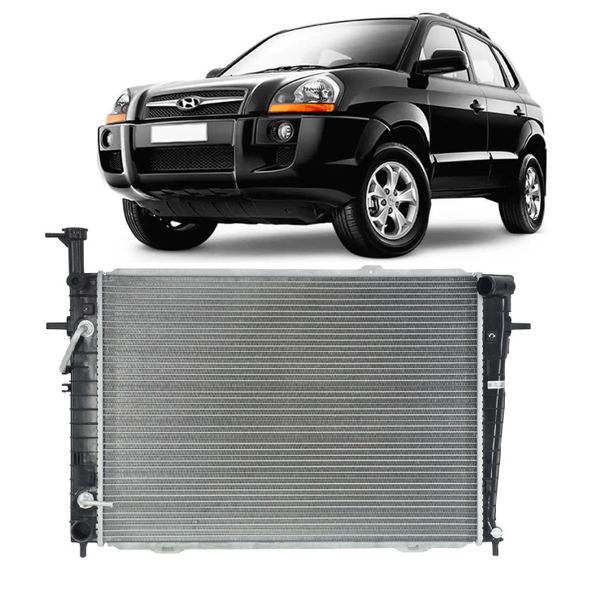 Radiador Tucson 2005 á 2015 Sportage Até 2010 2.0 Manual e Automático 