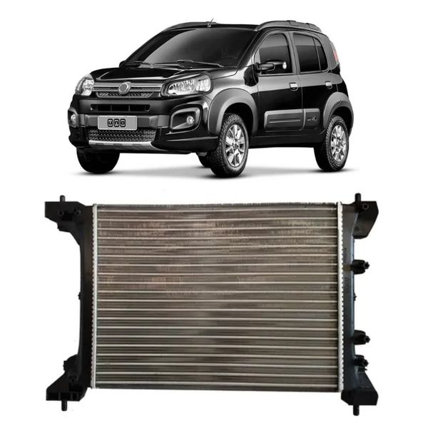 Radiador Uno 2016 Em Diante Mobi 1.0 Com e Sem Ar 3 Cilindros Modelo Denso 