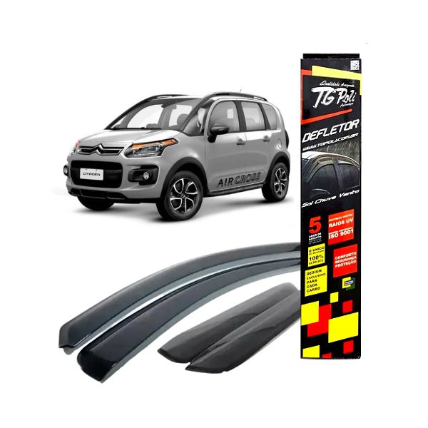  Calha de Chuva Air-cross e C-3 Picasso Jogo 