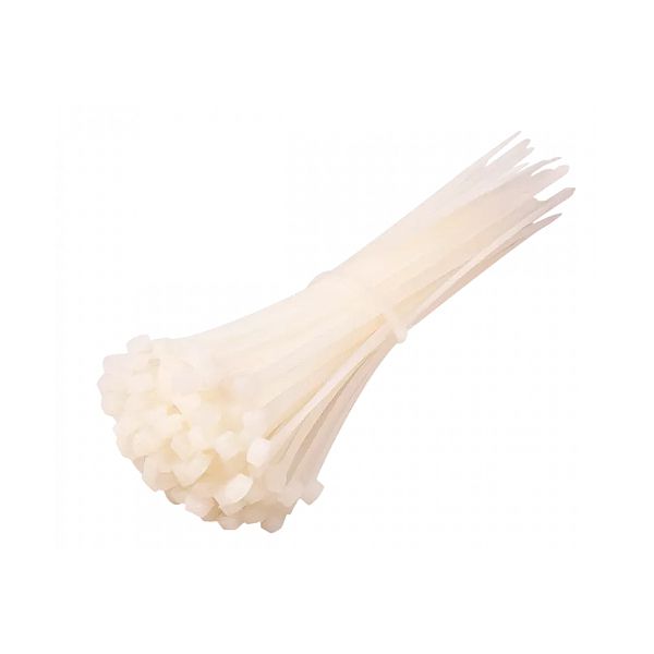Abraçadeira de Nylon Branca 15cm x 3,6mm C/ 100 peças 