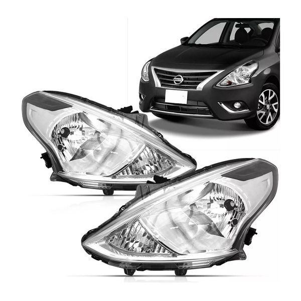 Farol Versa 2016 Em Diante Cromado 