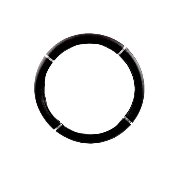 Capa de volante Universal Premium Metal Ring C/ 4 Anéis Cromados 