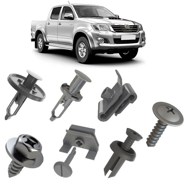 Kit de Fixação do Parachoque Dianteiro Hilux 2011 á 2015 C/ 25 Peças 