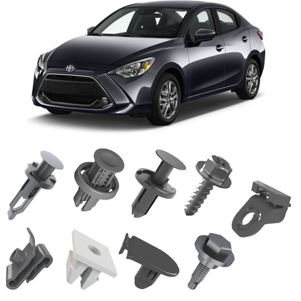 Kit de Fixação do Parachoque Dianteiro Yaris 2018 Em Diante C/ 25 Peças 