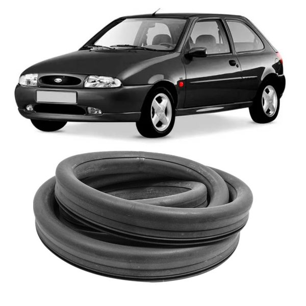 Borracha Guarnição da Janela Lateral Fiesta 1996 a 2002 Fixa Peça 