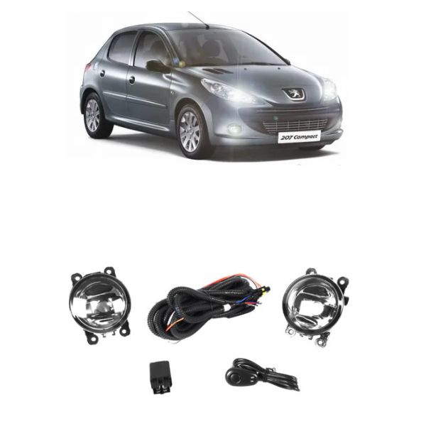 Farol de Milha Peugeot 207, 307 e 407, Sandero e Logan 2015 Em Diante Botão Universal Jogo 