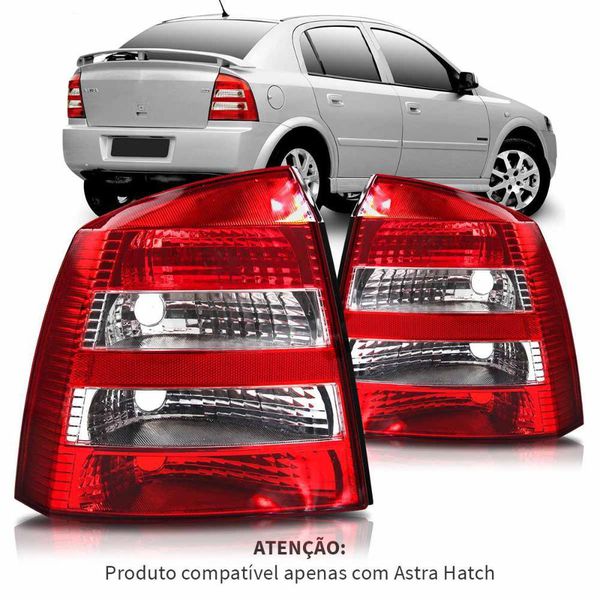 Lanterna Traseira Astra Hatch 2003 Em Diante 2 e 4 Portas Bicolor 