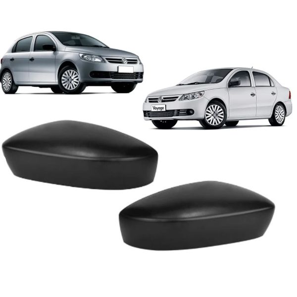 Capa do Retrovisor Gol, Voyage e Saveiro G5, G6 e G7 2011 Em Diante Preto S/ Furo do Pisca 