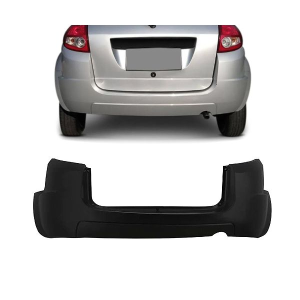 Parachoque Traseiro Ford Ka 2008 á 2011 Preto Liso