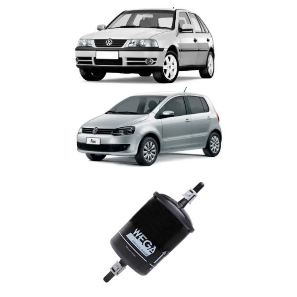 Filtro de Combustível Wega Fox 2003 a 2013 Gol, Parati e Saveiro G3 e G4 1.0 e 1.6 Flex 