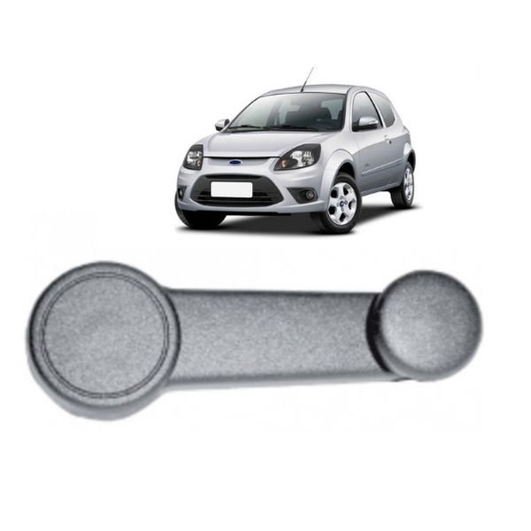 Manivela do Vidro Fiesta e Courier Zetek Ford Ka Cinza Peça 