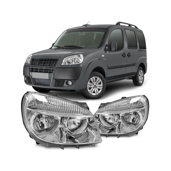 Farol Doblo 2010 Em Diante Cromado