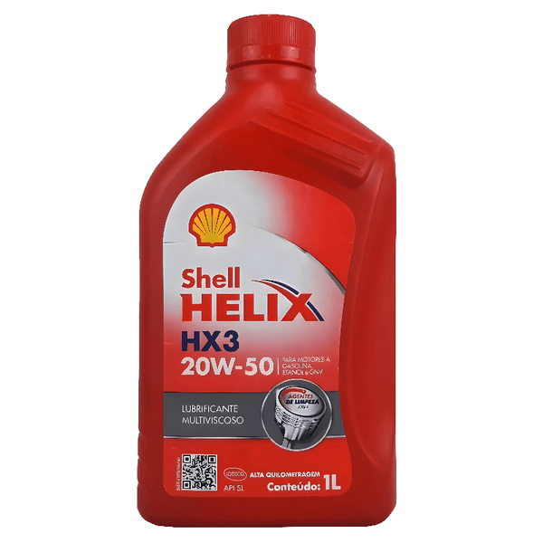 Óleo de Motor Shell HX3 20W 50 API SL Mineral 1Lt.