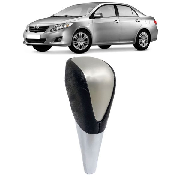 Manopla de Câmbio Automático Corolla 2009 á 2014 Preto C/ Tampa Cinza 
