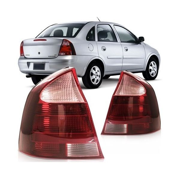 Lanterna Traseira Corsa Sedan 2008 a 2012 Ré Rosa 