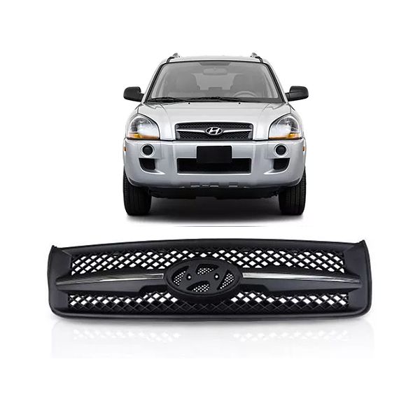 Grade Tucson 2005 a 2015 Preto C/ Friso Cromado 