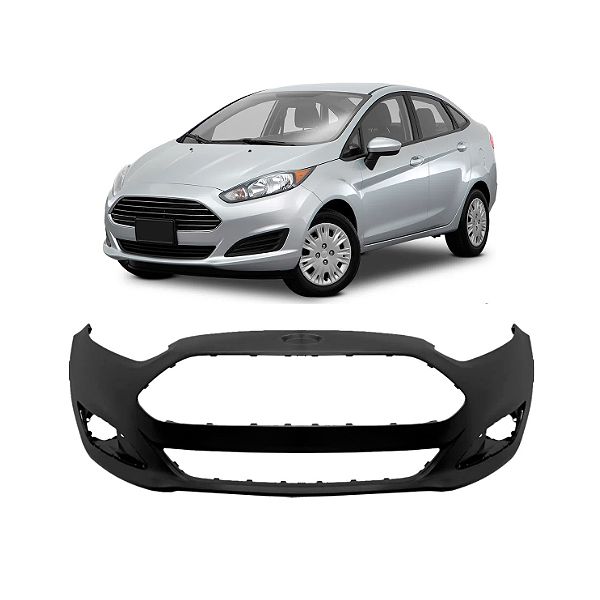 Parachoque Dianteiro New Fiesta 2014 Em Diante Sedan Preto Liso 