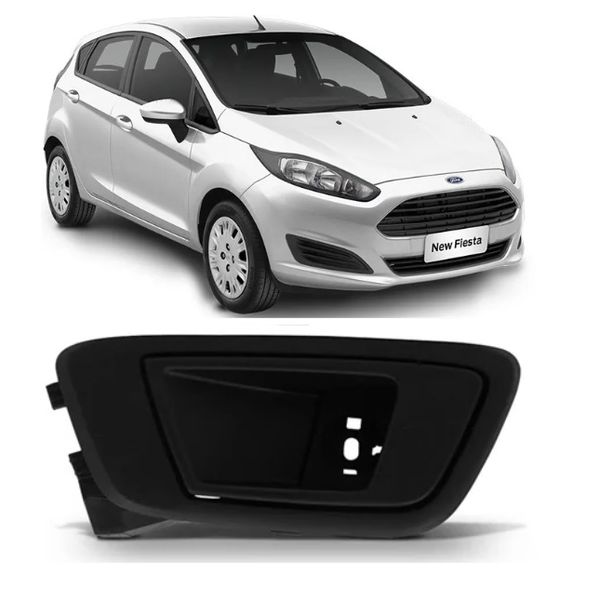 Maçaneta da Porta New Fiesta 2011 Em Diante Ecosport 2013 Em Diante Preto Interna Traseira 