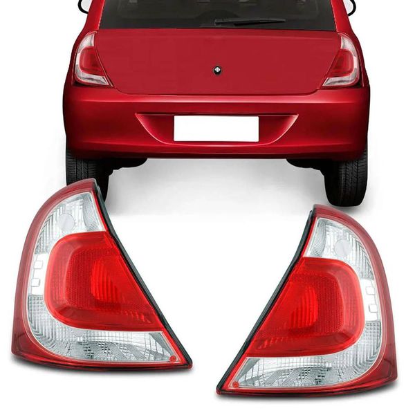 Lanterna Traseira Clio Hatch 2013 Em Diante Bicolor 
