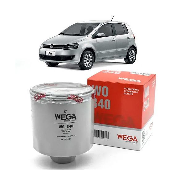 Filtro de Óleo Wega Fox, Spacefox e Crossfox 2003 a 2014 Gol, Voyage, Parati e Saveiro G2, G3, G4 e G5 Polo 2003 Em Diante 