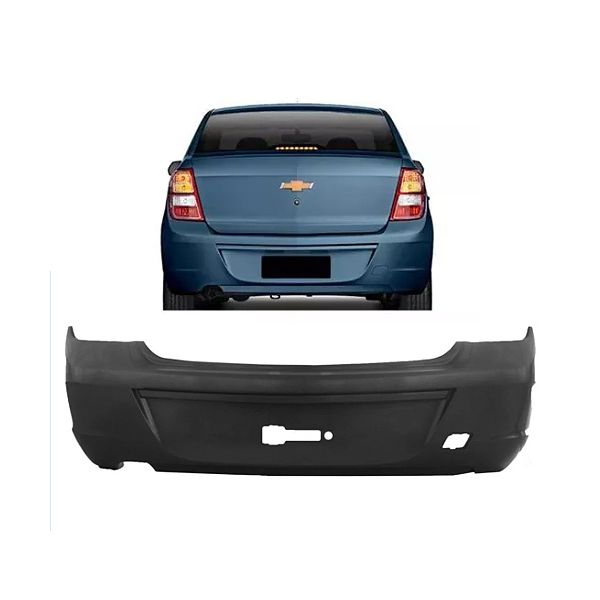 Parachoque Traseiro Cobalt 2012 a 2016 Preto Liso 