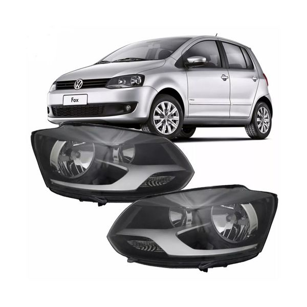 Farol Fox e Spacefox 2011 a 2014 Máscara Negra Foco Duplo