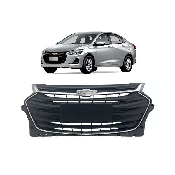 Grade Onix Sedan 2020 Em Diante Preto C/ Moldura Superior e Inferior Cromado