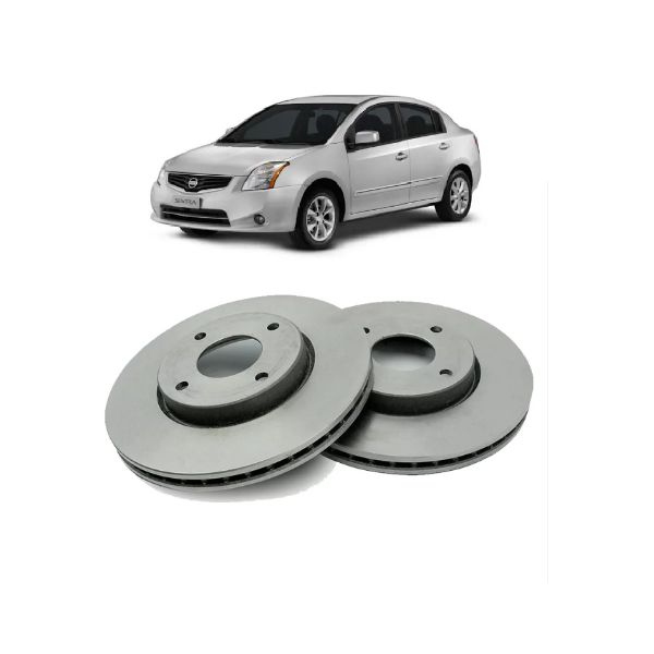 Disco De Freio Dianteiro Sentra 2007 á 2012 1.8 e 2.0 Ventilado Par 